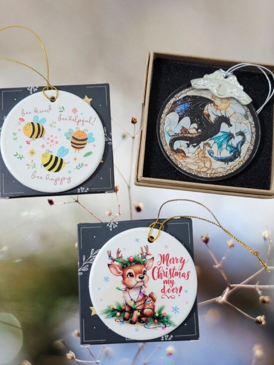 Other - 🔥 BUY IT NOW 3" Ornaments Bee, Reindeer or Dragon. Buyers Choice